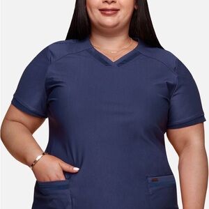 Navy Blue Cherokee Form scrub top